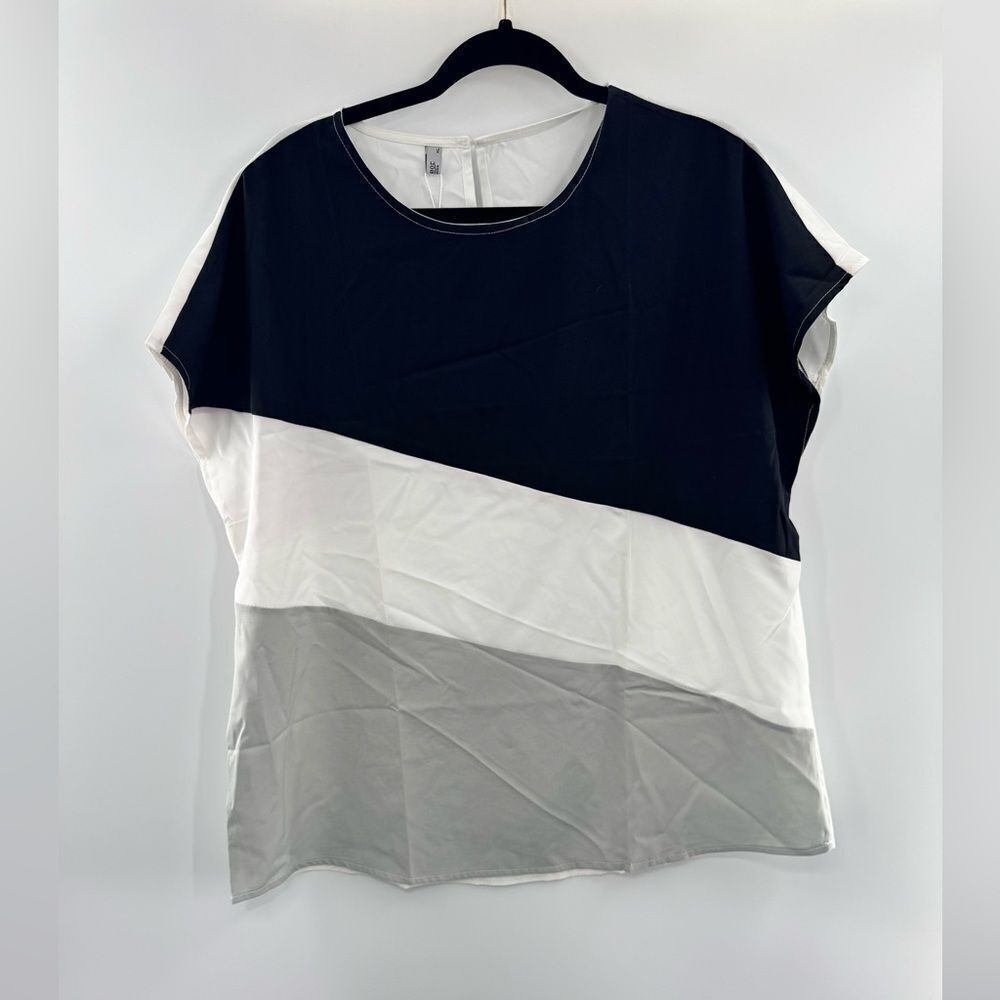 3for$20 Meaneor Tri Color Blouse size XL NWT